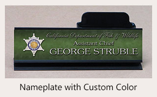 Nameplate with Custom Color