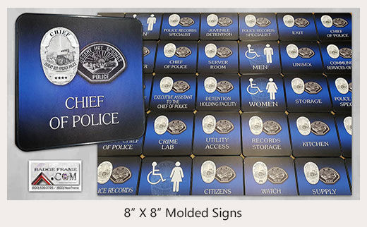 8" X 8" Molded Signs